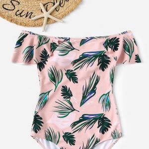 Pink Tropical One Piece (NWOT)